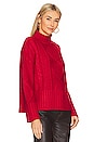view 2 of 4 Warm Up Cable Sweater in Rouge