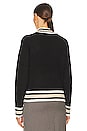 view 3 of 4 Sporty Stripe Sweater in Black Multi