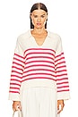 view 1 of 4 Perfect Timing Sweater in Flushed Stripe