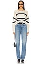 view 4 of 4 SPORTY STRIPE セーター in Eco Natural & Black Stripe