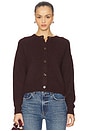 view 1 of 4 Boucle Cardigan in Dark Crimson