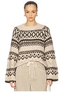 view 1 of 4 Fairisle Crew Neck Sweater in Light Oat Multi