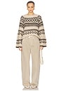 view 4 of 4 Fairisle Crew Neck Sweater in Light Oat Multi