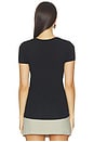 view 3 of 4 Soft Focus Ribbed Top in Black