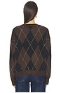 view 4 of 4 Argyle Crew Pullover in Espresso Argyle