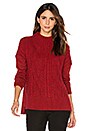 view 2 of 4 The Wonderer Sweater in Marled Scarlet & Dark Scarlet