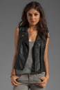 view 1 of 4 Vegan Leather Rebel Vest in Black