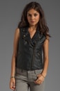 view 2 of 4 Vegan Leather Rebel Vest in Black