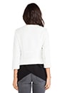 view 4 of 7 3/4 Sleeve Soft Moto Jacket in White