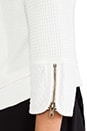 view 6 of 7 3/4 Sleeve Soft Moto Jacket in White