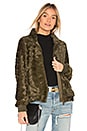 view 1 of 4 Furry Chubby Faux Fur Bomber in Fatigue