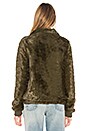 view 3 of 4 Furry Chubby Faux Fur Bomber in Fatigue