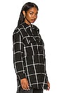 view 2 of 4 Midi Shacket in Window Pane Plaid