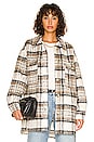 view 1 of 4 Midi Shacket in Truffle Plaid