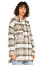 view 2 of 4 Midi Shacket in Truffle Plaid