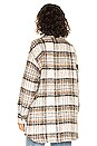 view 3 of 4 Midi Shacket in Truffle Plaid