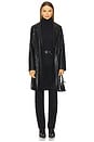 view 2 of 4 Vegan Leather Coat in Black