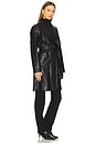 view 3 of 4 Vegan Leather Coat in Black