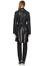 view 4 of 4 Vegan Leather Coat in Black