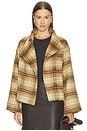 view 2 of 5 Avery Asymmetrical Jacket in Dark Bone Plaid
