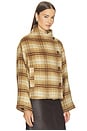view 4 of 5 Avery Asymmetrical Jacket in Dark Bone Plaid