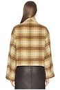 view 5 of 5 Avery Asymmetrical Jacket in Dark Bone Plaid
