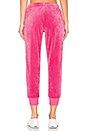 view 3 of 4 Velour Track Jogger in Street Pink