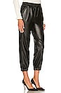 view 2 of 4 Neo Faux Leather Pull On Jogger in Black