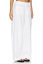 view 2 of 6 The Linen Marine Wide Leg Pant in White