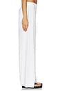 view 3 of 6 The Linen Marine Wide Leg Pant in White