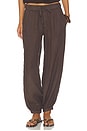 view 1 of 6 Melody Micro Linen Balloon Pant in Rich Soil
