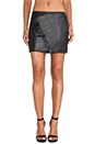 view 1 of 4 Perforated Vegan Mini Skirt in Black