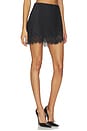 view 2 of 6 Everyday Satin Lace Mini Skirt in Black
