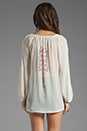 view 2 of 5 Embroidered Gypsy Top in Muslin