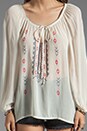 view 3 of 5 Embroidered Gypsy Top in Muslin