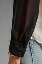 view 4 of 5 Modern Nomad Color Block Blouse en Ivory/Black in Ivory & Black