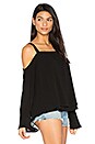 view 2 of 4 TOP CON HOMBRO DESNUDO MELODY in Black