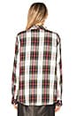 view 3 of 4 Boyfriend Plaid Button Up in Chalk Tartan Plaid