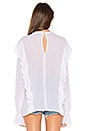 view 3 of 4 Poppy Ruffle Blouse in White