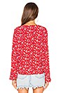 view 3 of 4 Cori Blouson Sleeve Top in Simply Red