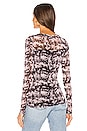 view 3 of 4 MANCHES LONGUES SHEER in Black & Pink Tie Dye