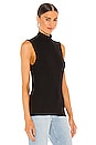 view 2 of 4 Essential Sleeveless Mock Neck Top in Black