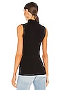 view 3 of 4 Essential Sleeveless Mock Neck Top in Black