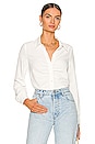 view 1 of 4 Ruched Boyfriend Top in White