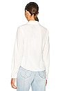 view 3 of 4 Ruched Boyfriend Top in White