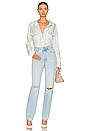 view 4 of 4 Boyfriend Crop Shirt in Purewater Plaid