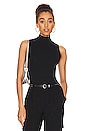 view 1 of 4 Sleeveless Mock Neck Top in Black