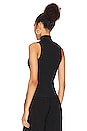view 3 of 4 Sleeveless Mock Neck Top in Black