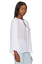 view 3 of 5 Breezy Smock Neck Blouse in White