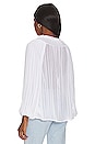 view 4 of 5 Breezy Smock Neck Blouse in White